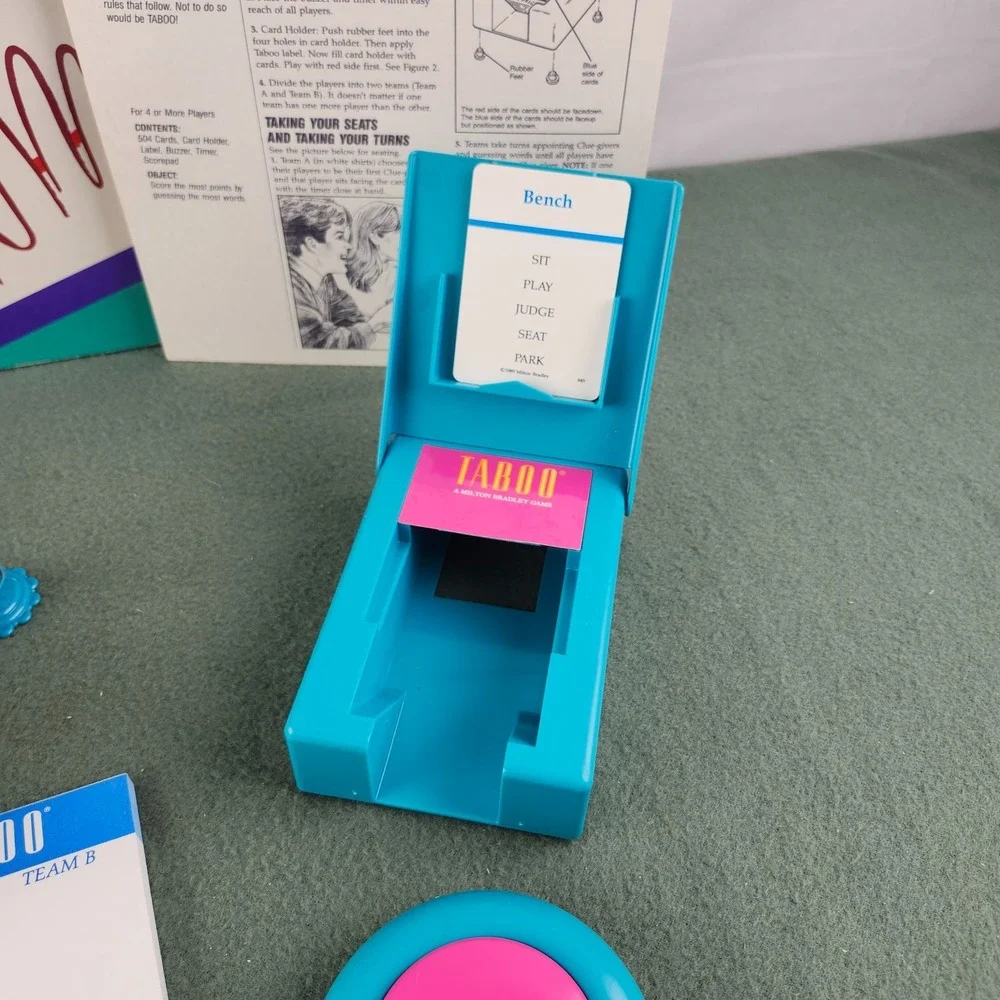 Vintage Taboo The Game of Unspeakable Family Fun Milton Bradley 1989, Complete